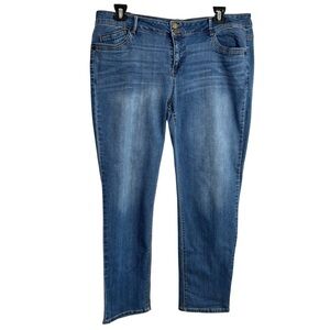 Democracy Patriot Straight Leg Jeans Women Plus Size 20W Stretch Denim Comfort